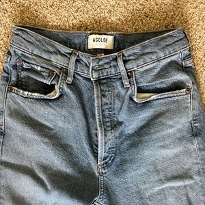 Agolde jeans with rips in the knees